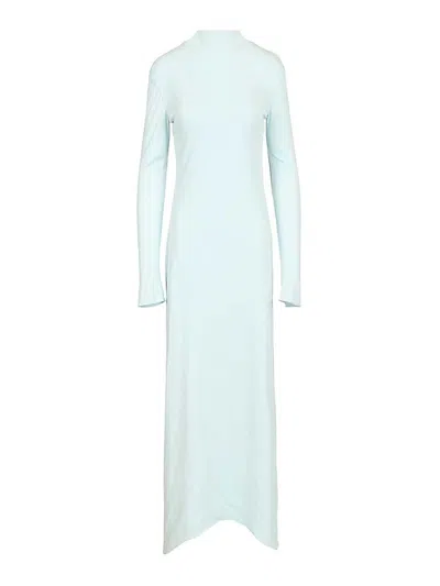 Tom Ford Crepe Jersey Long Sleeve Evening Dress Dresses Light Blue In Blue