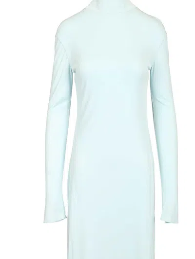 Tom Ford Crepe Jersey Long Sleeve Evening Dress Dresses Light Blue In Blue