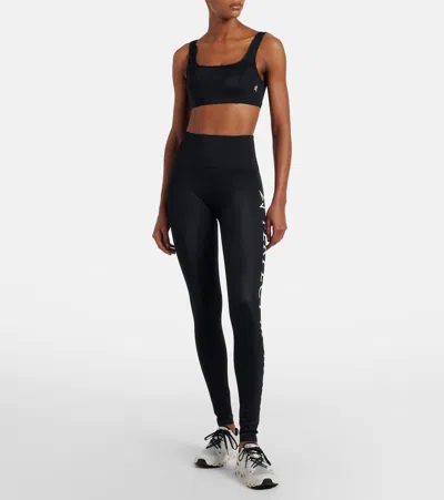 Perfect Moment Logo Sports Bra In Black