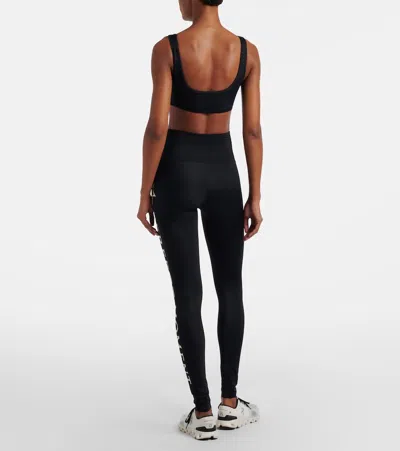 Perfect Moment Logo Sports Bra In Black