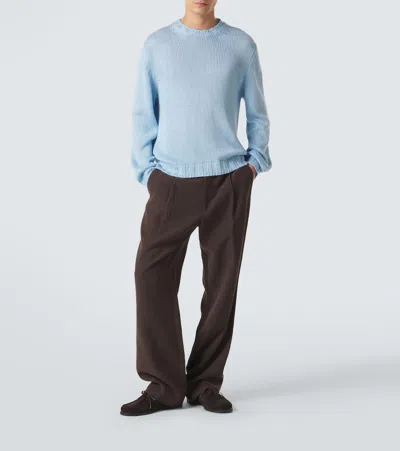 Saman Amel Gio Silk Sweater In Blue