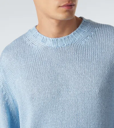Saman Amel Gio Silk Sweater In Blue