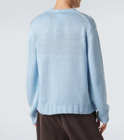 Saman Amel Gio Silk Sweater In Blue