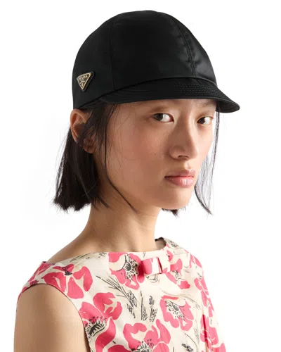 Prada Re-nylon Cap In Black