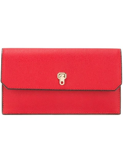 Valextra Clasp Wallet - Red In Red