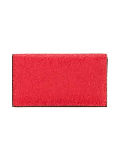 Shop Valextra Clasp Wallet - Red