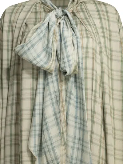 Acne Studios Check Tunic Dress In Multi