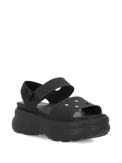 Crocs Soho Y-strap Platform Sandals In Black