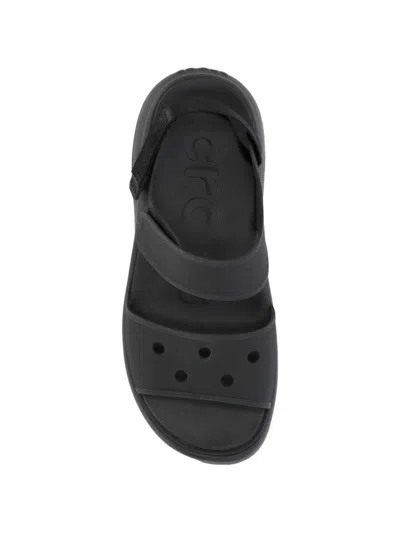 Crocs Soho Y-strap Platform Sandals In Black