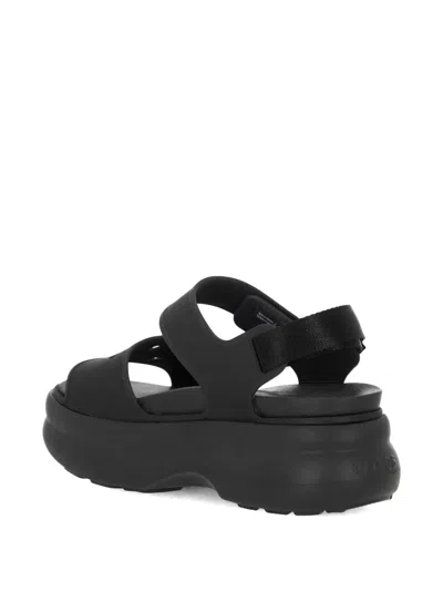 Crocs Soho Y-strap Platform Sandals In Black