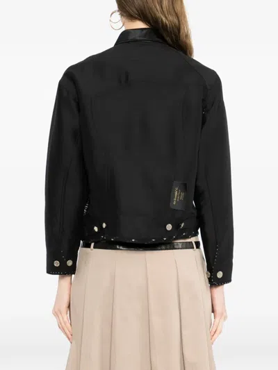 Undercover Printed-hem Jacket In Black