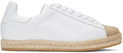 Alexander Wang Rian Espadrille Lace Up Sneakers In Optic White