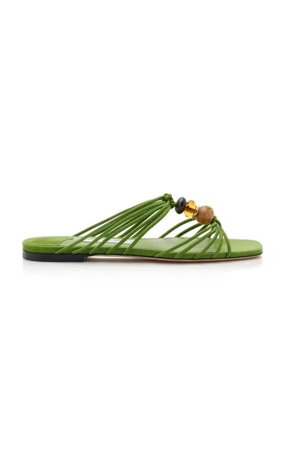 Jimmy Choo Lova Embellished Suede Sandals In Animal Print