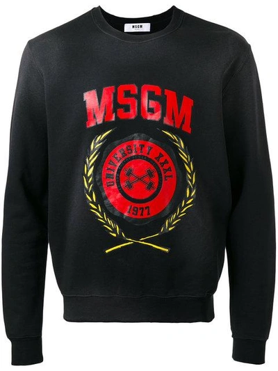 Msgm Logo Print Sweatshirt In 99