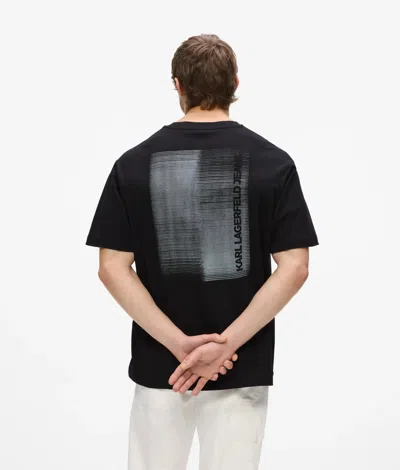 Kl Jeans Relaxed Gradient Logo T-shirt In Black