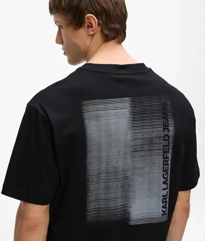 Kl Jeans Relaxed Gradient Logo T-shirt In Black