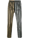 Haider Ackermann Gold/silver/black Striped Trousers