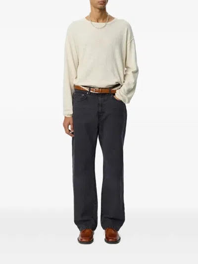 Mfpen Washed-canvas Jeans In Black