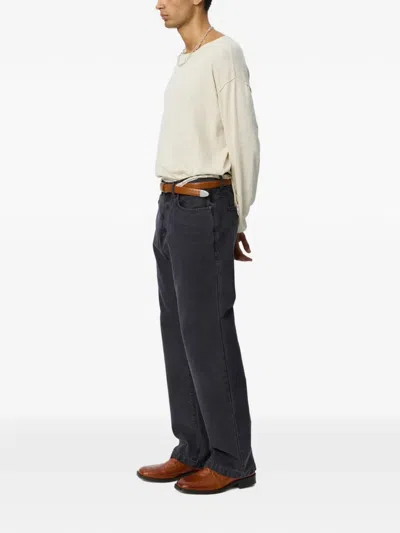 Mfpen Washed-canvas Jeans In Black