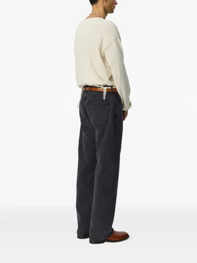 Mfpen Washed-canvas Jeans In Black