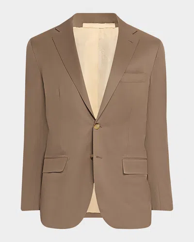 Kiton Men's Solid Wool Single-breasted Sport Coat In Brown