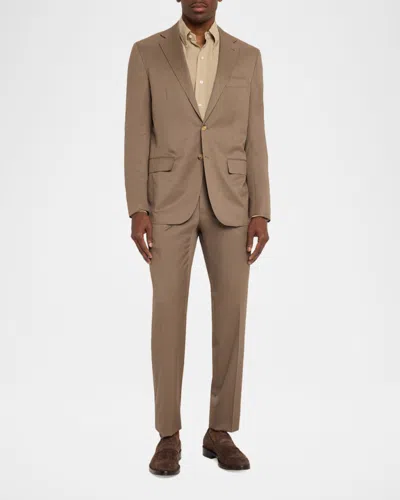 Kiton Men's Solid Wool Single-breasted Sport Coat In Brown