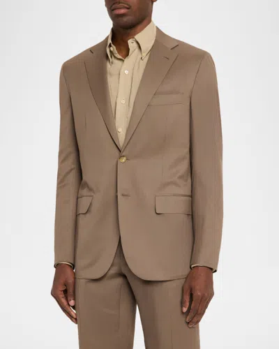 Kiton Men's Solid Wool Single-breasted Sport Coat In Brown