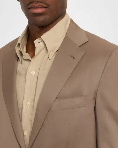 Kiton Men's Solid Wool Single-breasted Sport Coat In Brown