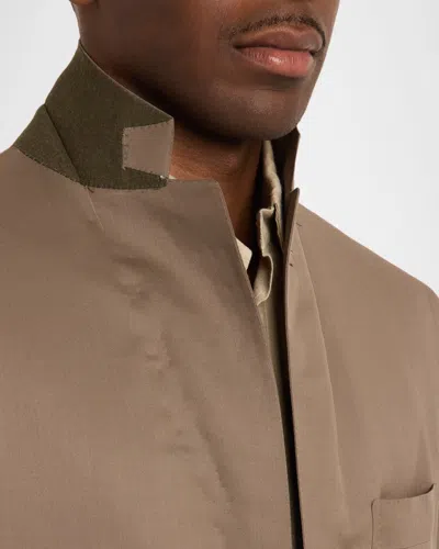 Kiton Men's Solid Wool Single-breasted Sport Coat In Brown