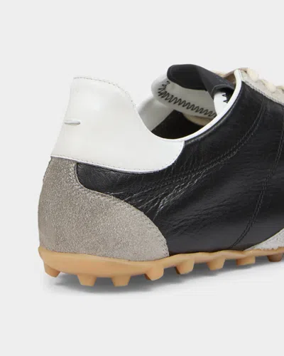 Maison Margiela Sneakers Sprinters In Suede And Leather With Vintage Finish In Black