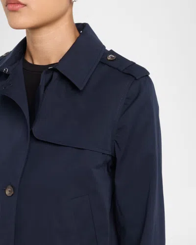 Frame Short Trench Jacket Navy In Blue