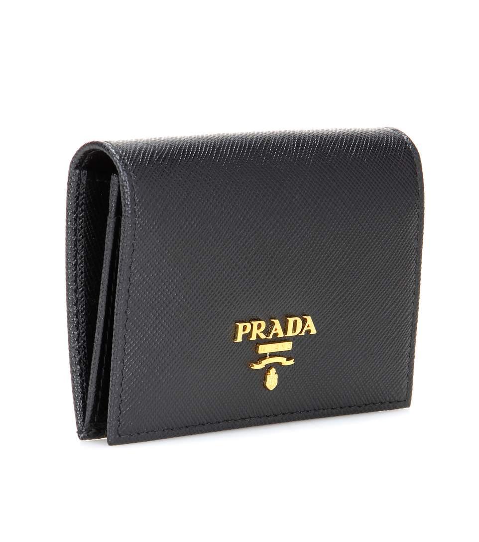 Prada Textured-leather Cardholder In Eero | ModeSens