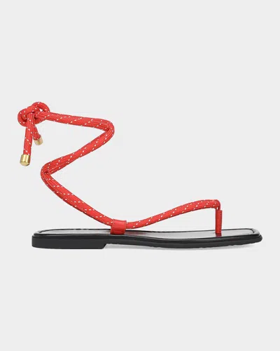 Veronica Beard Carmina Cord Sandal In Red