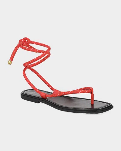 Veronica Beard Carmina Cord Sandal In Red