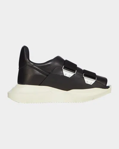 Rick Owens Burritogeth Sneakers Contrast Sole Round Toe In Black