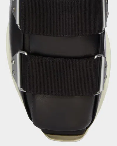 Rick Owens Burritogeth Sneakers Contrast Sole Round Toe In Black