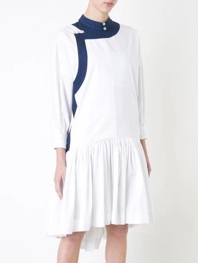 Shop Antonio Marras Tassel Detail Shift Dress In White