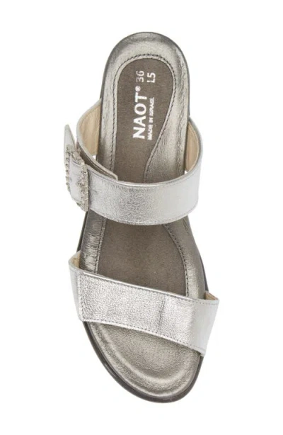 Naot Recent Slide Sandal In Silver