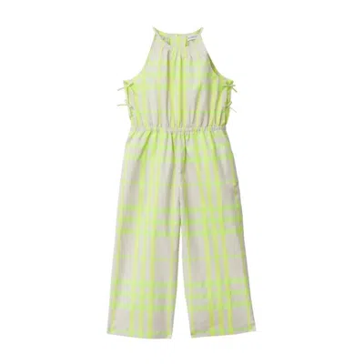 Burberry Check-pattern Jumpsuit In Green