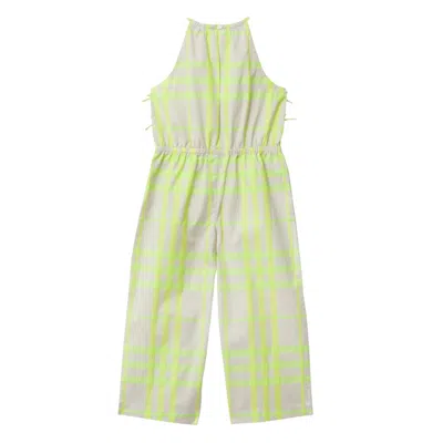 Burberry Check-pattern Jumpsuit In Green