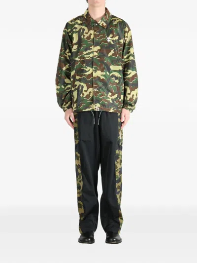 A Bathing Ape Camouflage-print Logo-patch Jacket In Multi
