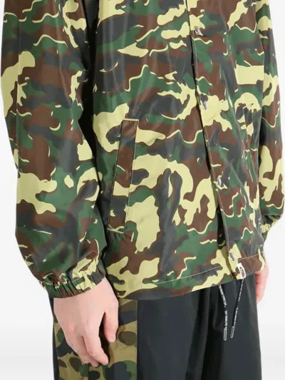 A Bathing Ape Camouflage-print Logo-patch Jacket In Multi