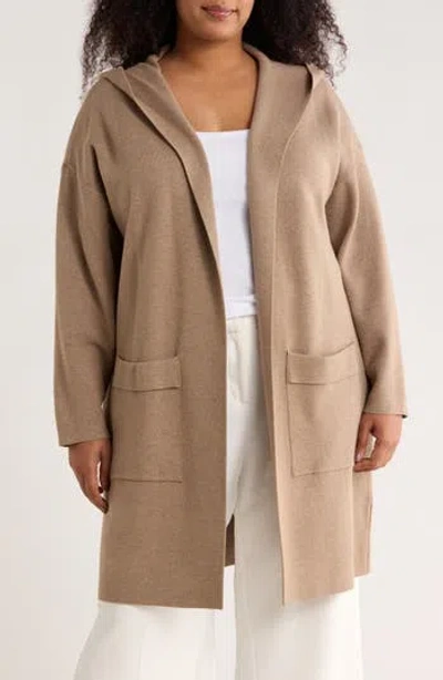 By Design Andrea Open Front Long Cardigan In Brown