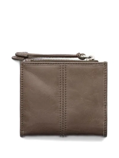 Prada Small Leather Wallet In Brown