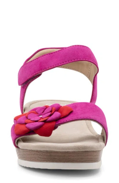 Ara Flower Ankle Strap Sandal In Multi