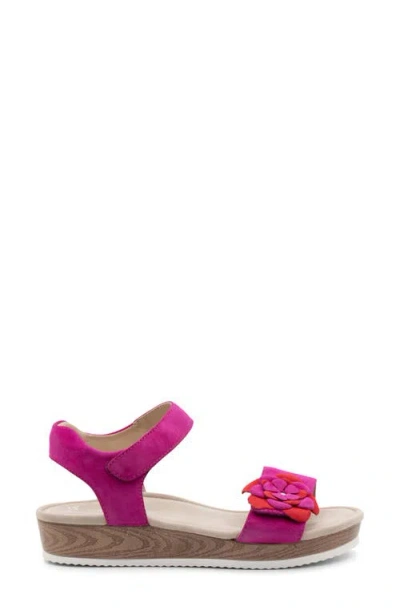 Ara Flower Ankle Strap Sandal In Multi