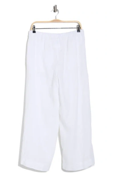 Frank & Eileen Pull-on Wide Leg Cotton Pants In Gray