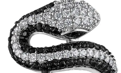 Fzn Snake Pavé Cubic Zirconia Ring In Multi