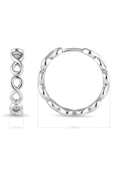Devata Infinity Hoop Earrings In Silver