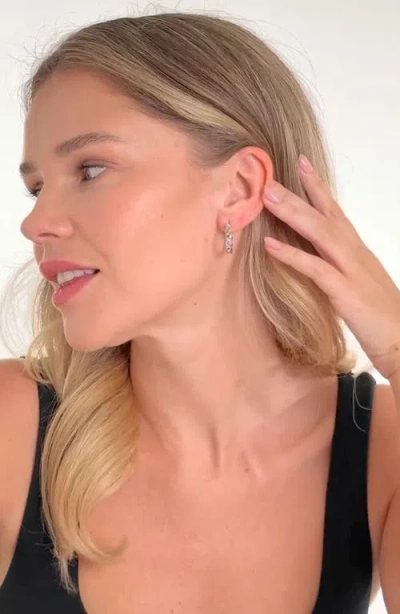 Devata Infinity Hoop Earrings In Silver